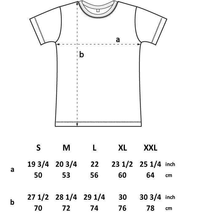 Men's T shirt size guide